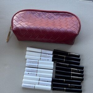 Lancome mascara primer & mascara travel mini size  with cosmetic bag